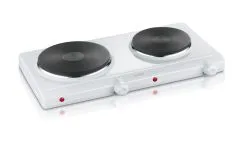 Severin Dubbele Kookplaat 2500W Wit DK 1042