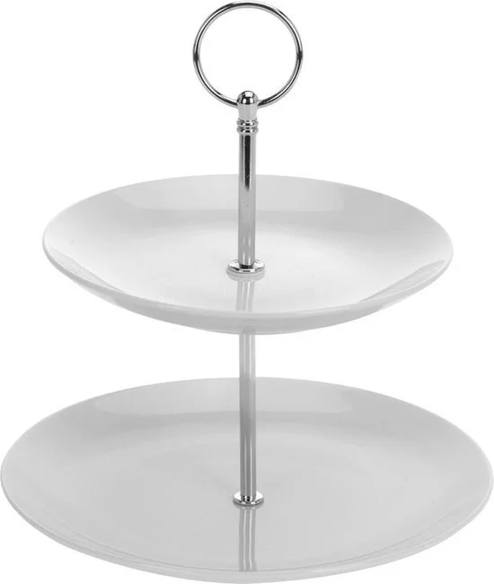Excellent Houseware Etagere 2-laags Porselein 1 Excellent Houseware Etagere 2-laags Porselein