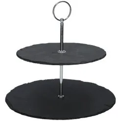 Alpina Etagère 2 Laags Leisteen 25 X 24 Cm