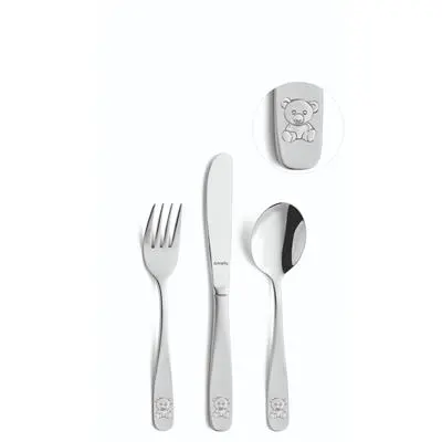 Amefa Kinderbestekset 3-delig Cadeauverpakking Beer 2 Amefa Kinderbestekset 3-delig Cadeauverpakking Beer - Afbeelding 2