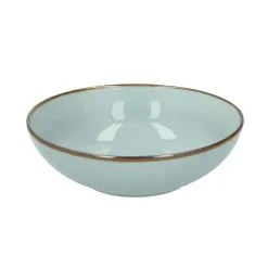 Kom 18 Cm Rond Keramiek Mintblauw