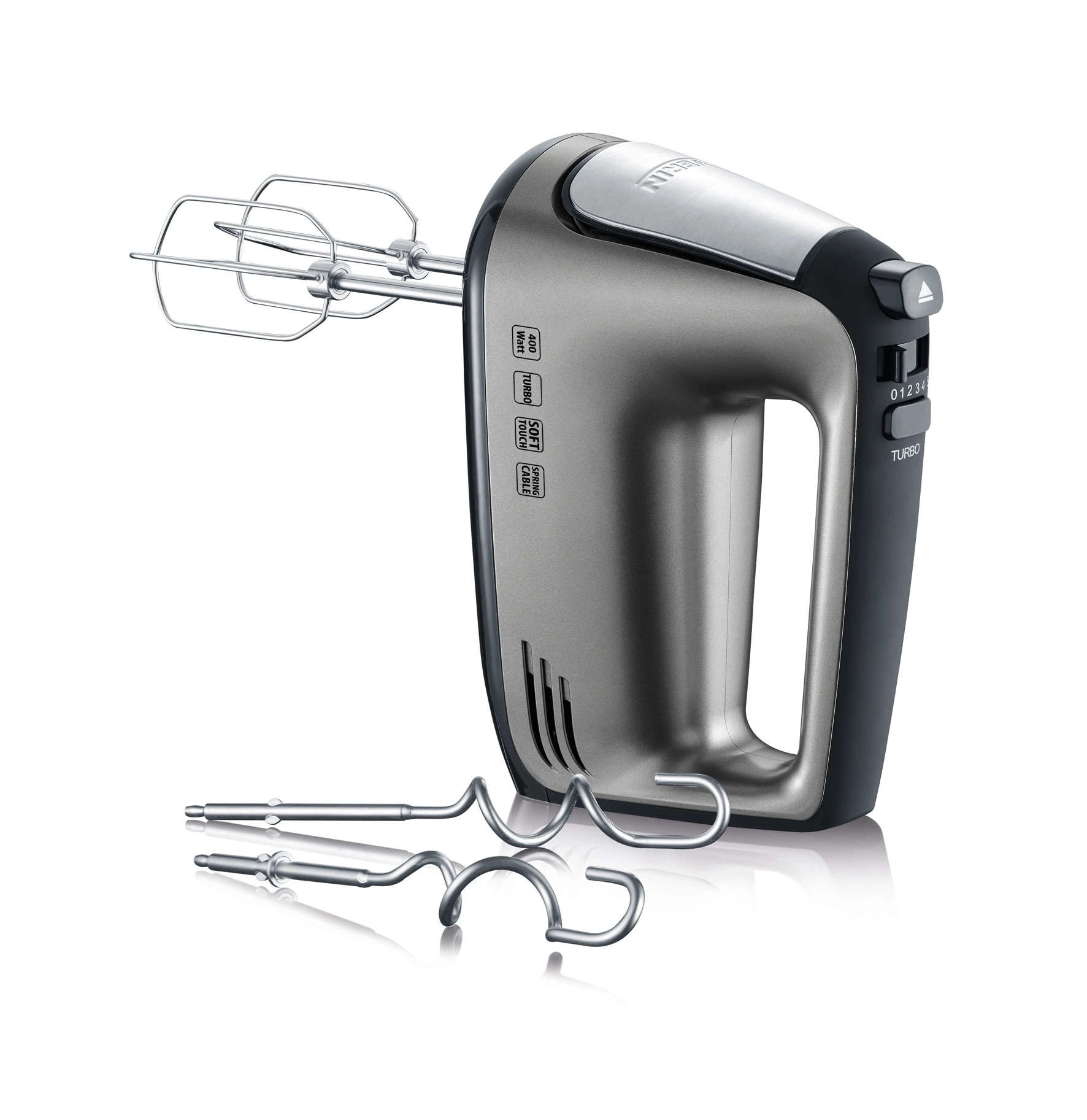 Severin Handmixer 400W Grijs Metallic HM 3832 1 Severin Handmixer 400W Grijs Metallic HM 3832