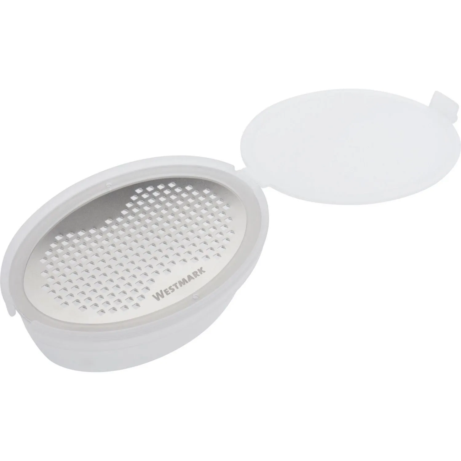 Westmark Nootmuskaatrasp Met Bakje Wit 1 Westmark Nootmuskaatrasp Met Bakje Wit