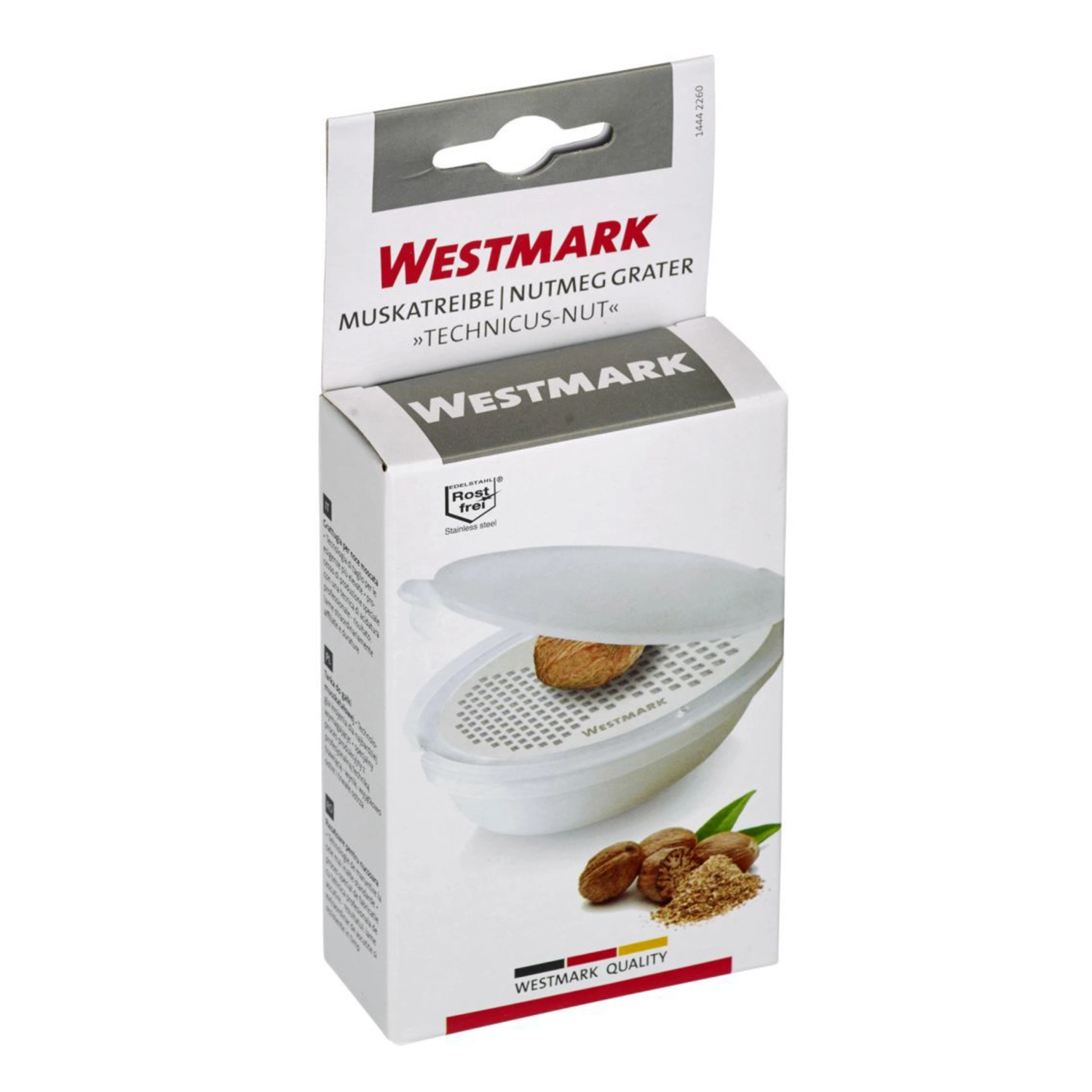 Westmark Nootmuskaatrasp Met Bakje Wit 3 Westmark Nootmuskaatrasp Met Bakje Wit - Afbeelding 3