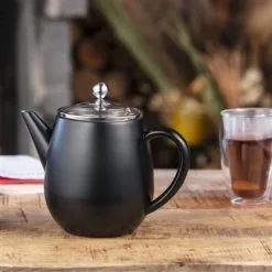Bredemeijer Theepot 1,1L Duet Eva Mat Zwart -Keukenapparatuur Winkel 101 5861 5 1
