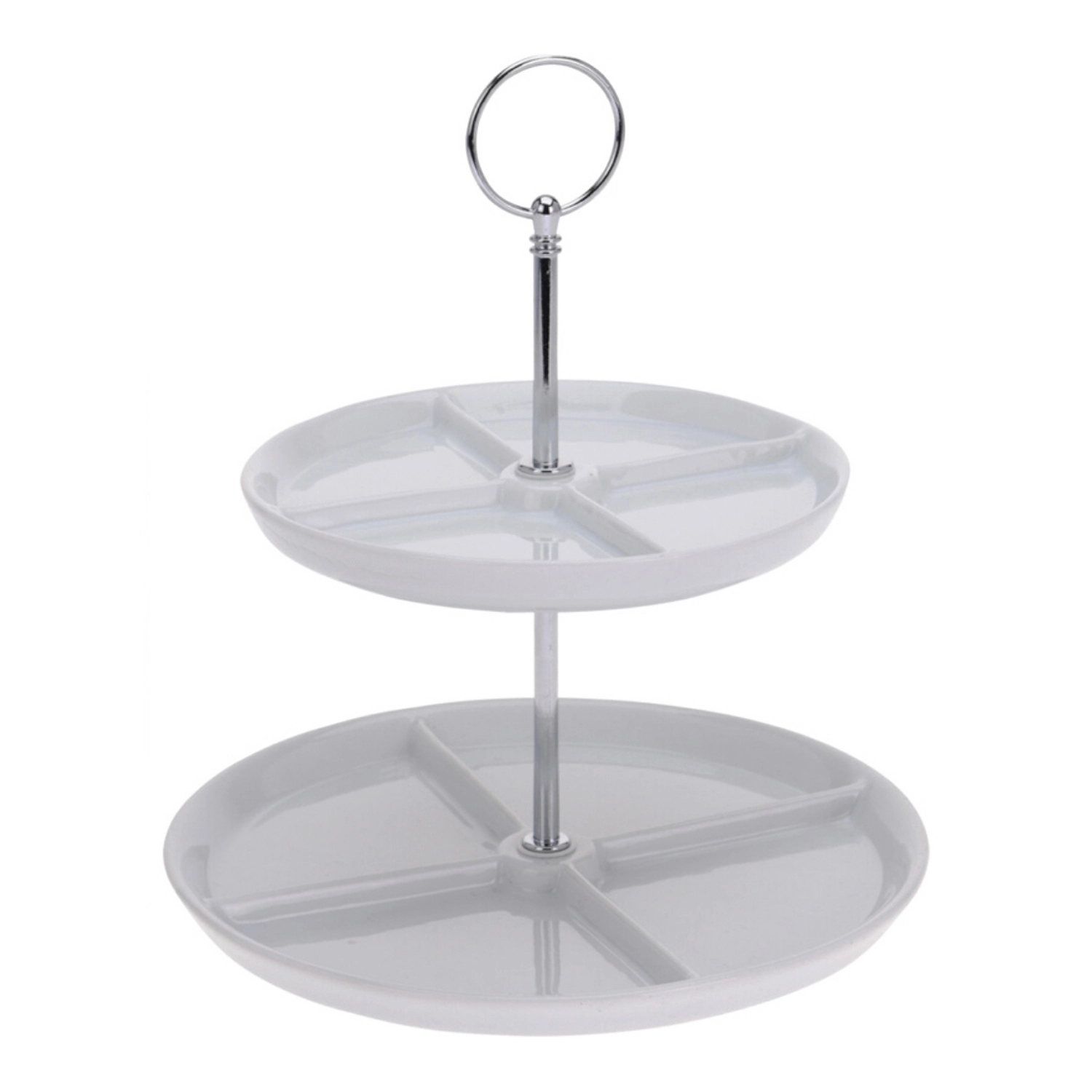 Excellent Houseware Etagere 2-laags Porselein 1 Excellent Houseware Etagere 2-laags Porselein