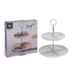 Excellent Houseware Etagere 2-laags Porselein 5 Excellent Houseware Etagere 2-laags Porselein -Keukenapparatuur Winkel 101 6978 3 1