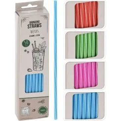 Rietjes Plastic 50 Stuks Assorti Kleur 5 Rietjes Plastic 50 Stuks Assorti Kleur -Keukenapparatuur Winkel 102 4890 1