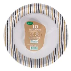 Borden Stripes Black & Gold 22 Cm 10 Stuks