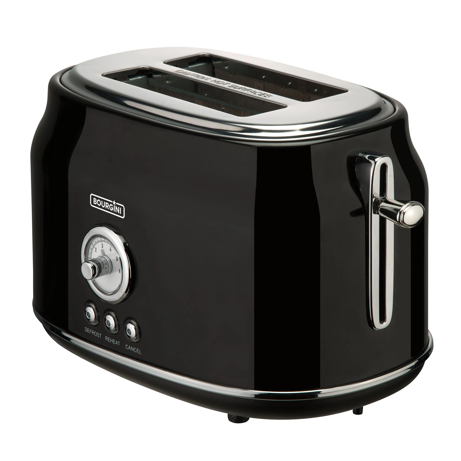 Bourgini Retro Toaster Black 1 Bourgini Retro Toaster Black