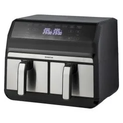 Inventum Hetelucht Friteuse Dubbel 2x 4 L Rvs/ Zwart 1700W