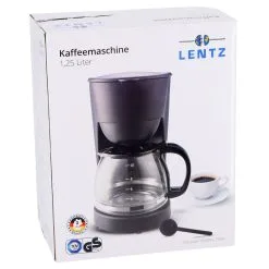 Koffiezetapparaat 1,25L Zwart 750W -Keukenapparatuur Winkel bb7a545f64dcbc170ce5ff023bb39618
